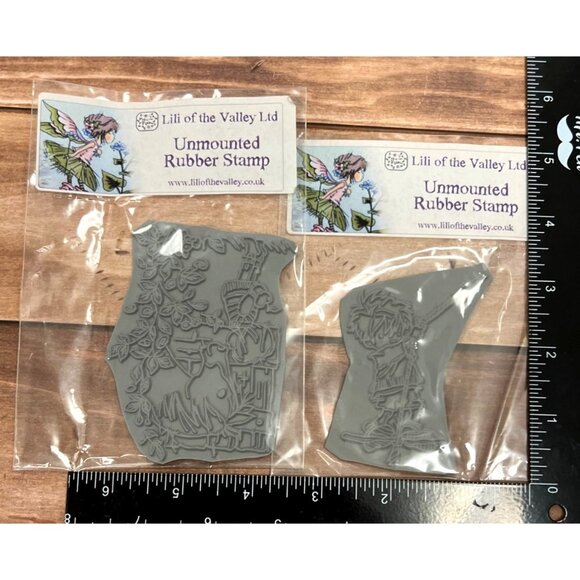 Lili Of The Valley LTD Fairy Rubber Stamp Set w/ Flowers And Whimsical Design - Picture 1 of 3